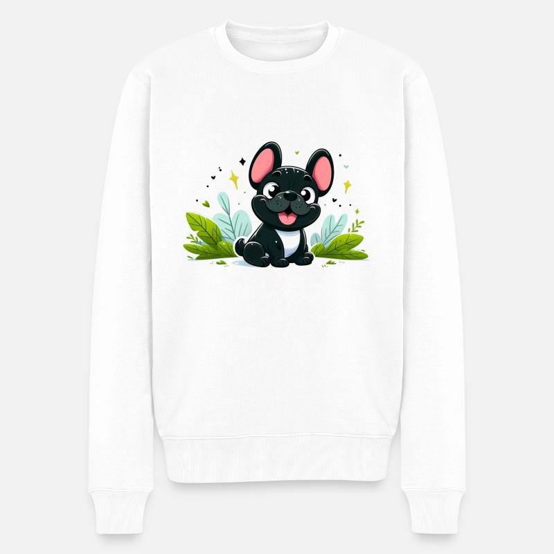 bouledogue français 4 - Pull Premium bio Homme - blanc