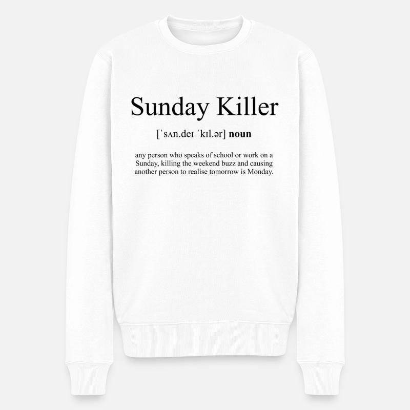 Dictionnaire de définition Sunday Killer - Pull Premium bio Homme - blanc
