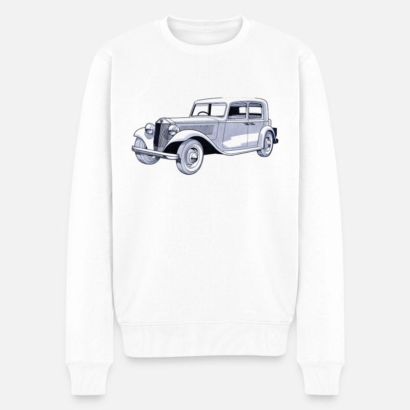 Oldtimer - Männer Premium Bio Pullover - Weiß