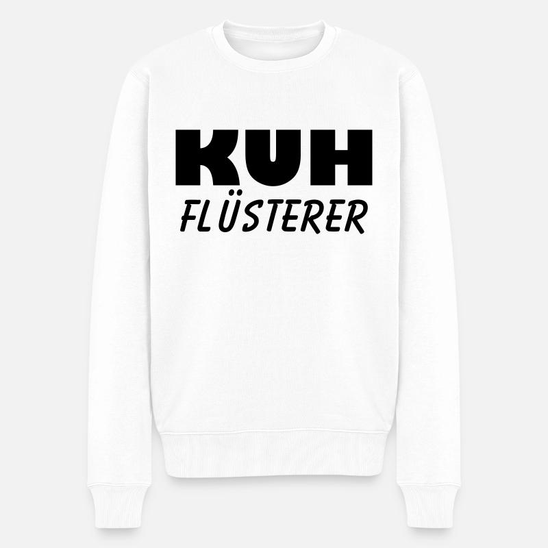 kuh flüsterer - Männer Premium Bio Pullover - Weiß