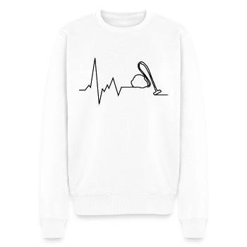 Aspirateur Heartbeat - Pull Premium bio Homme - blanc - Devant - Thijin (182cm)