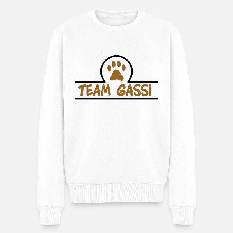 team gassi 02 - Männer Premium Bio Pullover - Weiß