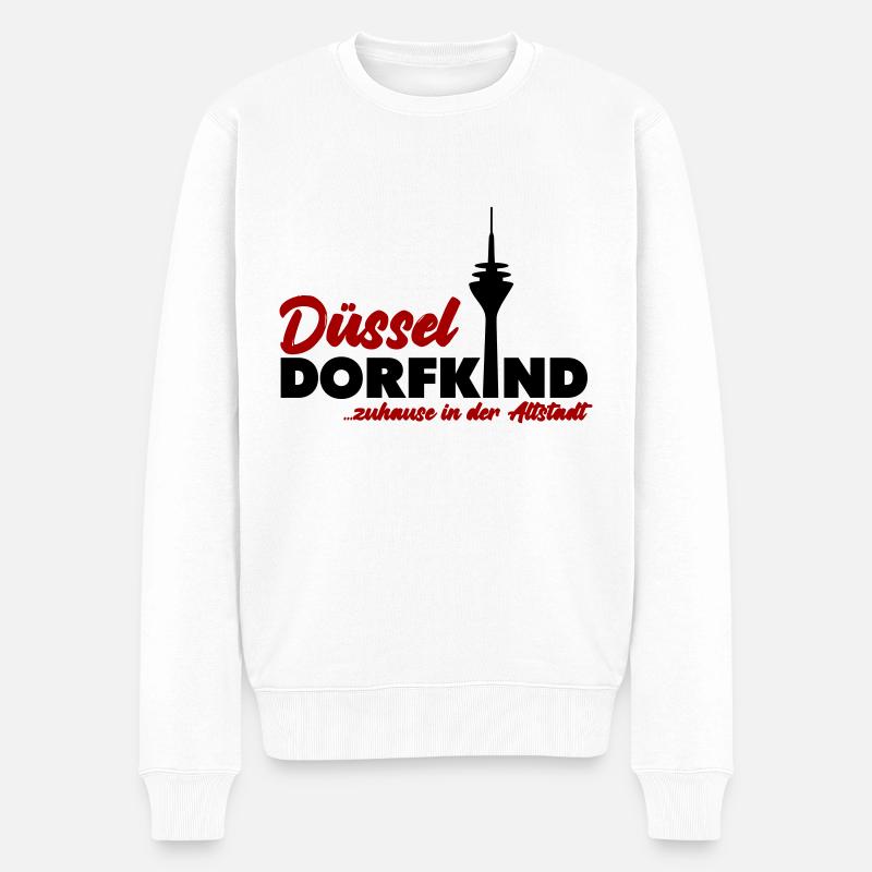 Düsseldorfkind Altstadt - Männer Premium Bio Pullover - Weiß