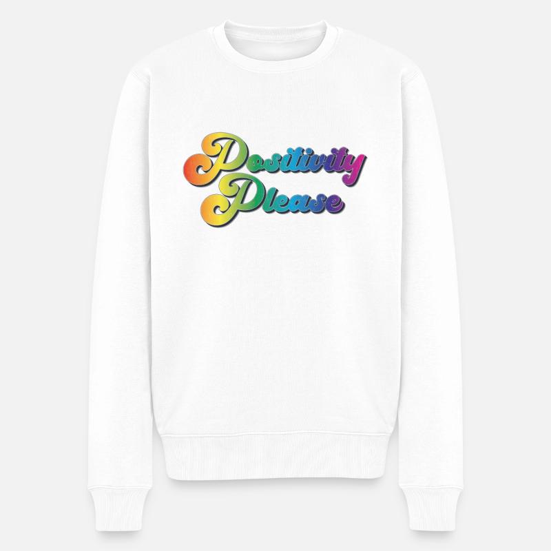 Positivité s’il vous plaît - Pull Premium bio Homme - blanc