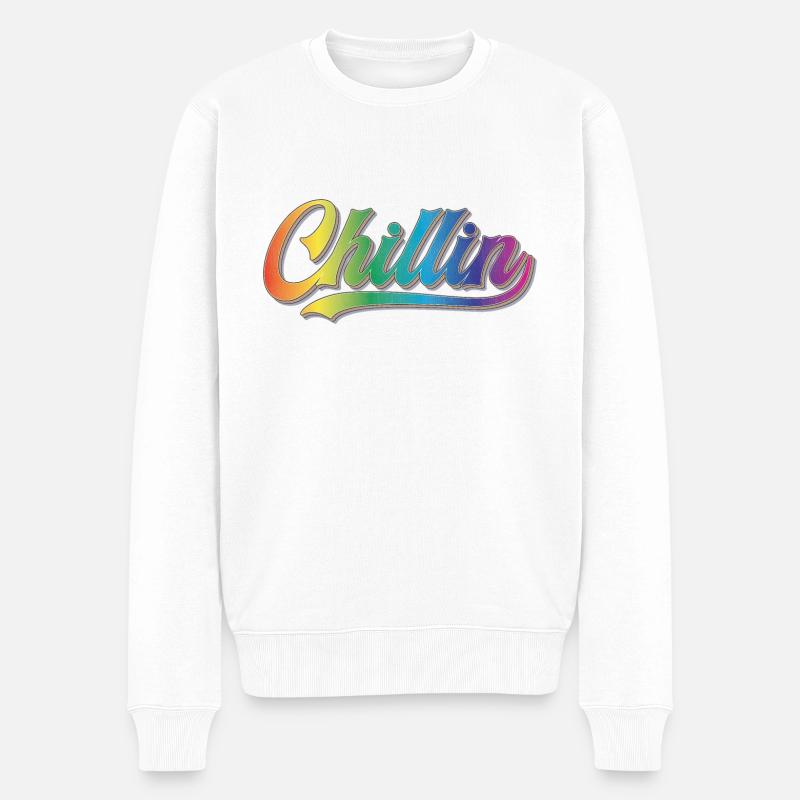 Chillin Chill - Pull Premium bio Homme - blanc
