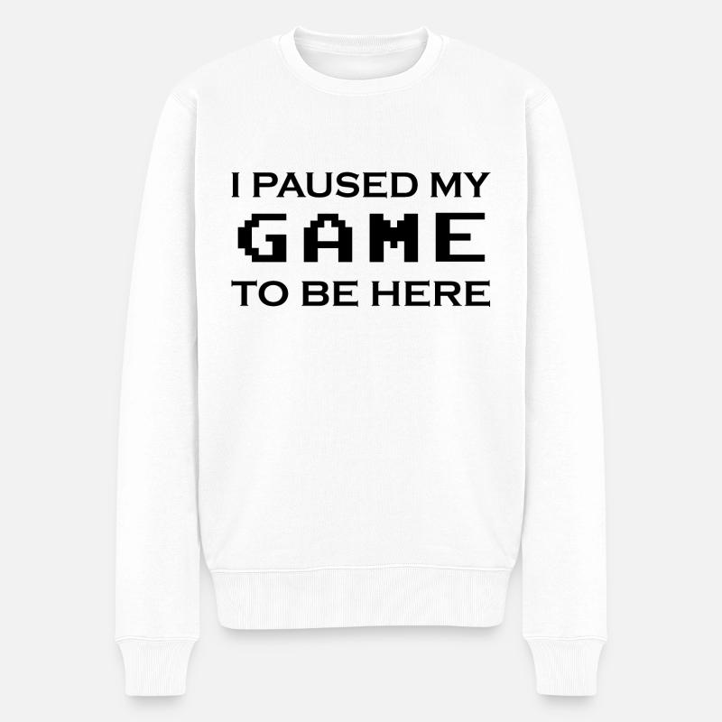 Game Gaming PC - Männer Premium Bio Pullover - Weiß