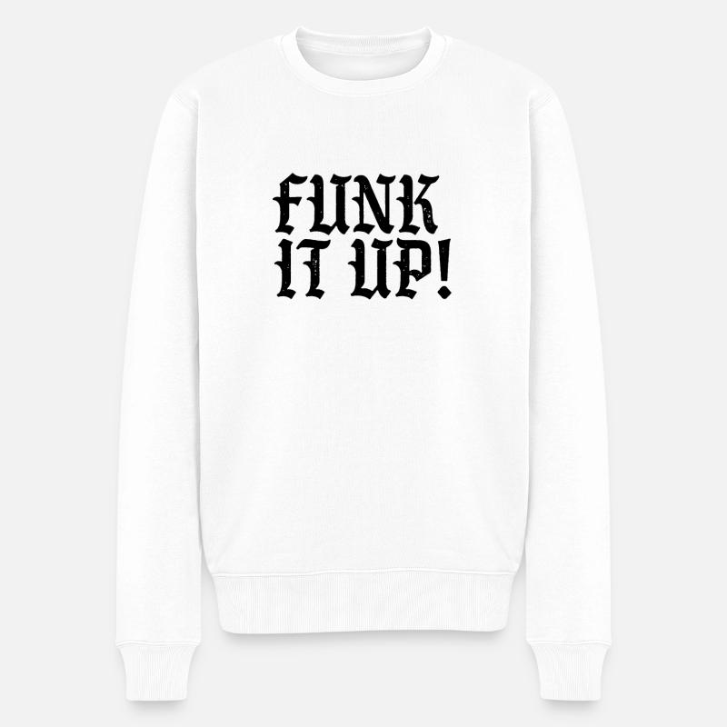 Funk it up - Pull Premium bio Homme - blanc