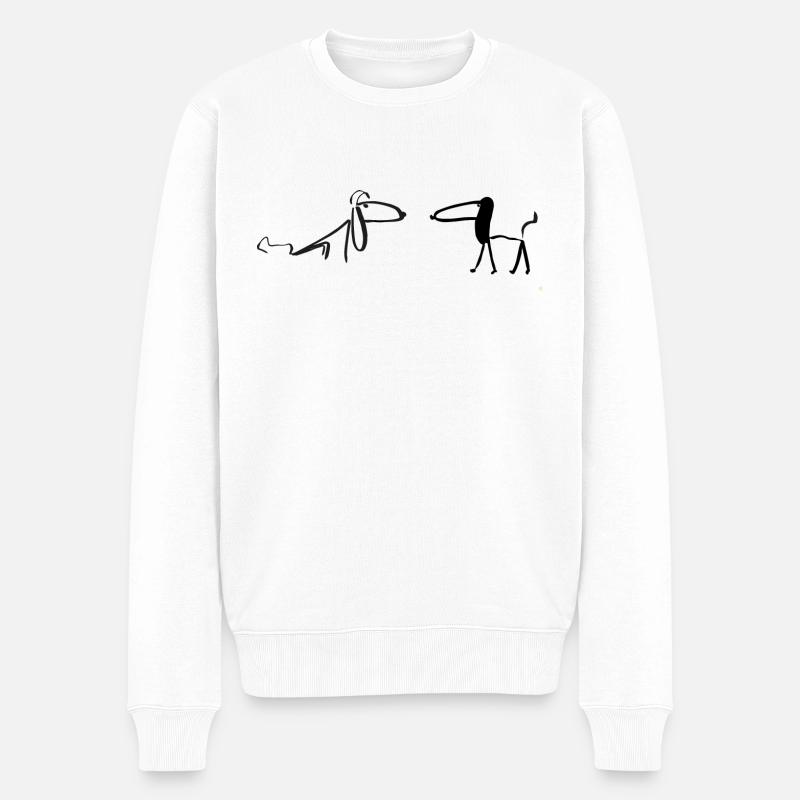 Lehrer Haustier - Männer Premium Bio Pullover - Weiß