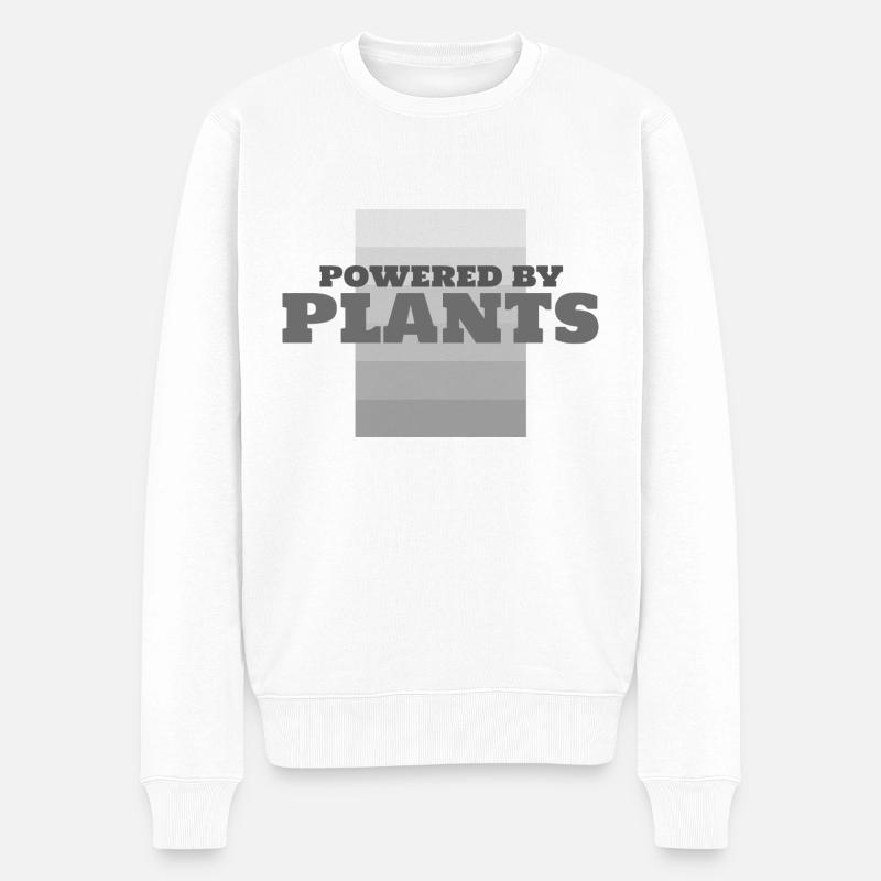 powered by plants Shirt - Männer Premium Bio Pullover - Weiß