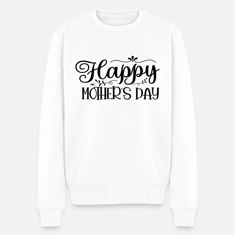 Happy Mother´s Day - Männer Premium Bio Pullover - Weiß