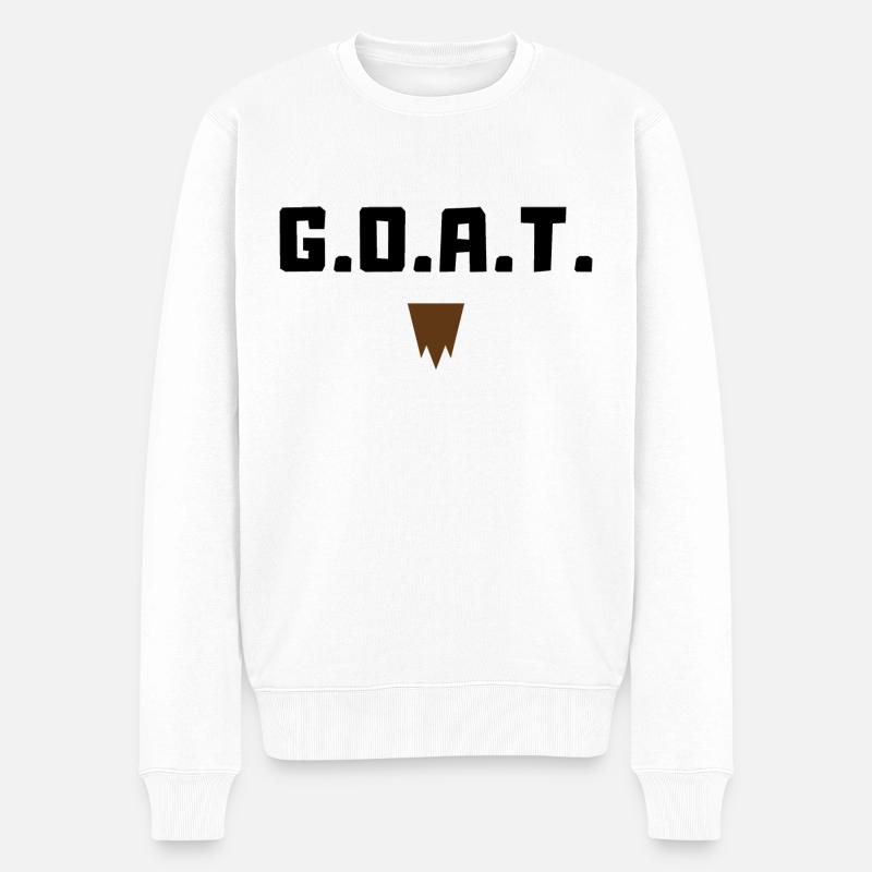 G.O.A.T. - Männer Premium Bio Pullover - Weiß