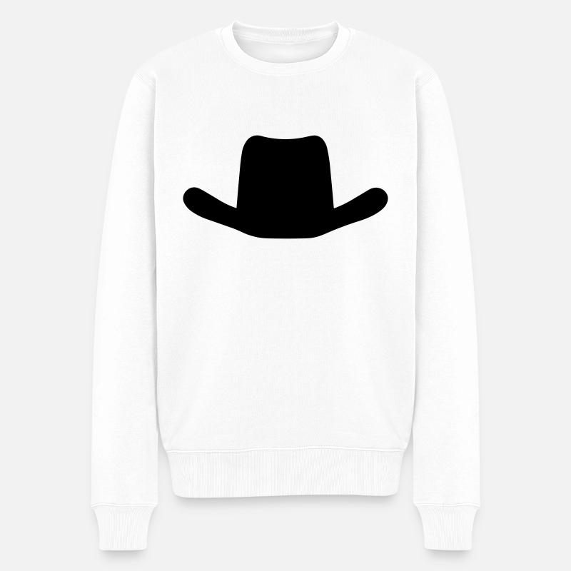 Hut - Männer Premium Bio Pullover - Weiß