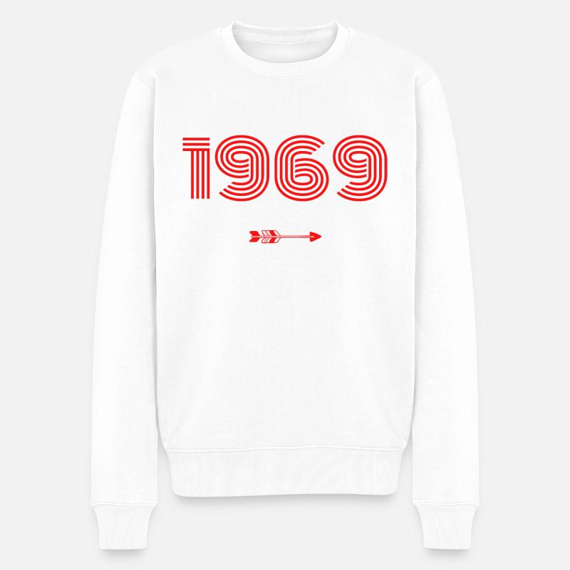 Né en 1969 - Pull Premium bio Homme - blanc