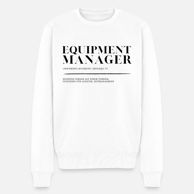 Equipment Manager Design 2 BLK - Männer Premium Bio Pullover - Weiß