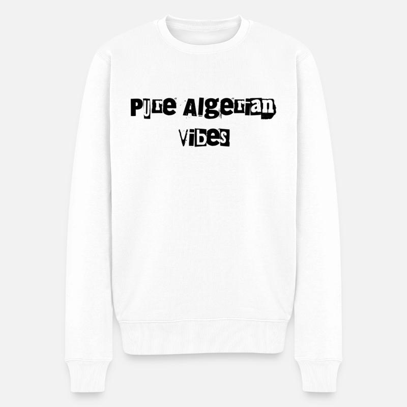 PURE ALGERIAN VIBES - Pull Premium bio Homme - blanc