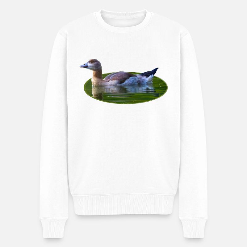 Nilgans Gans Küken - Männer Premium Bio Pullover - Weiß