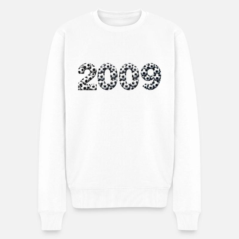 2009 Geburtsjahr - Männer Premium Bio Pullover - Weiß