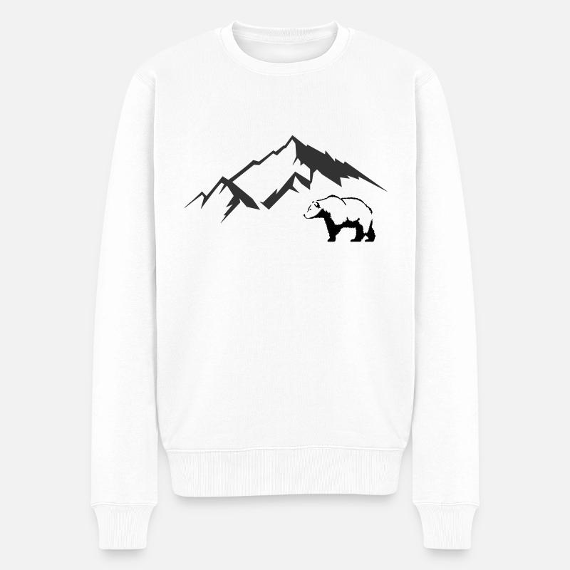 Monts Bear - Pull Premium bio Homme - blanc