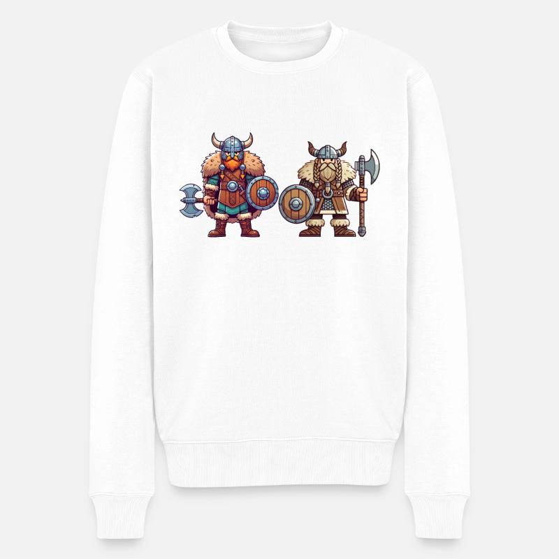 Bande dessinée viking - Pull Premium bio Homme - blanc