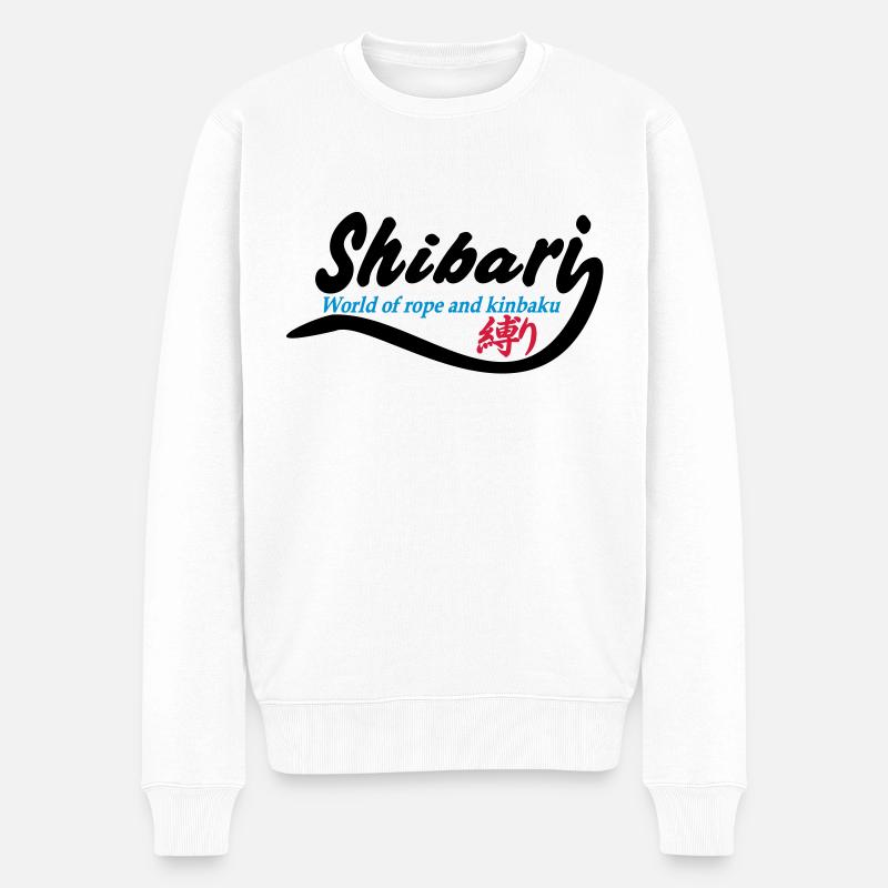 Shibari World 1 3-farbig - Männer Premium Bio Pullover - Weiß