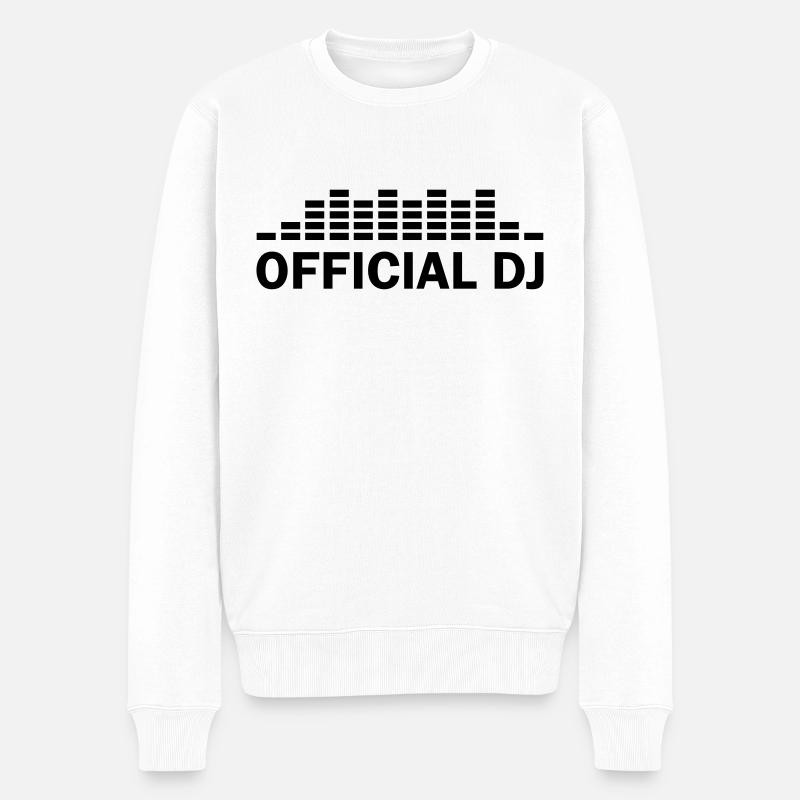 official dj - Männer Premium Bio Pullover - Weiß