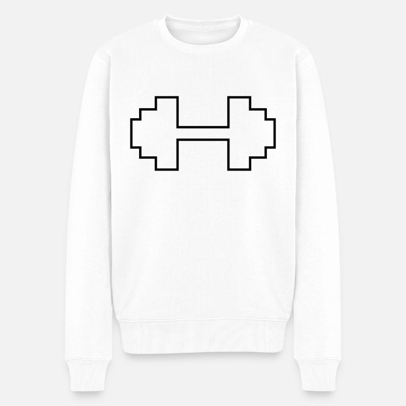 hantel - Männer Premium Bio Pullover - Weiß