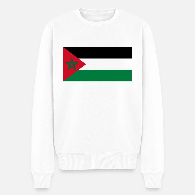 Marokko Palästina - Männer Premium Bio Pullover - Weiß