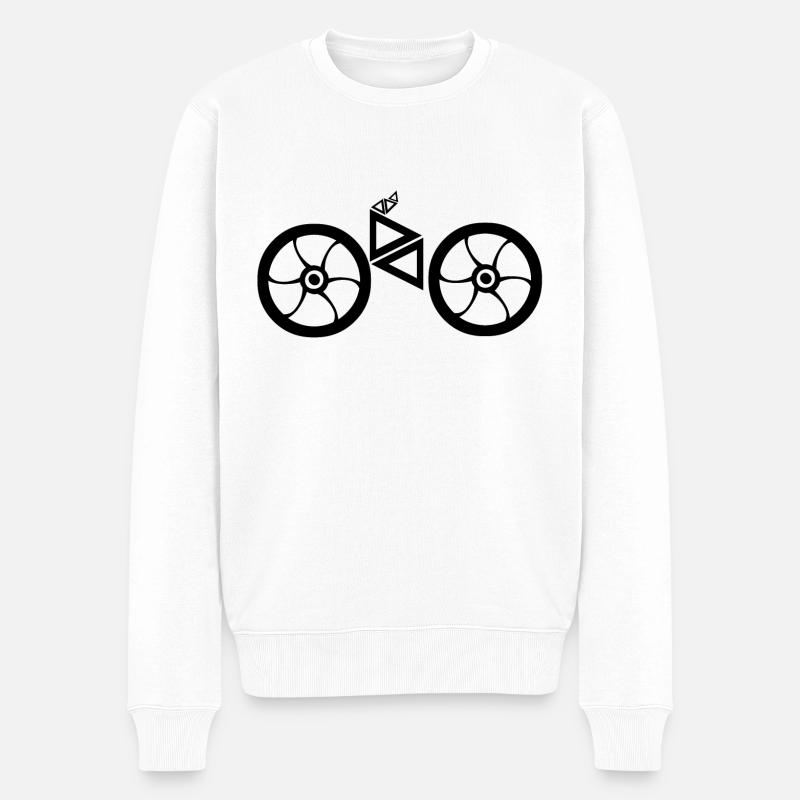 Radfahren - Männer Premium Bio Pullover - Weiß