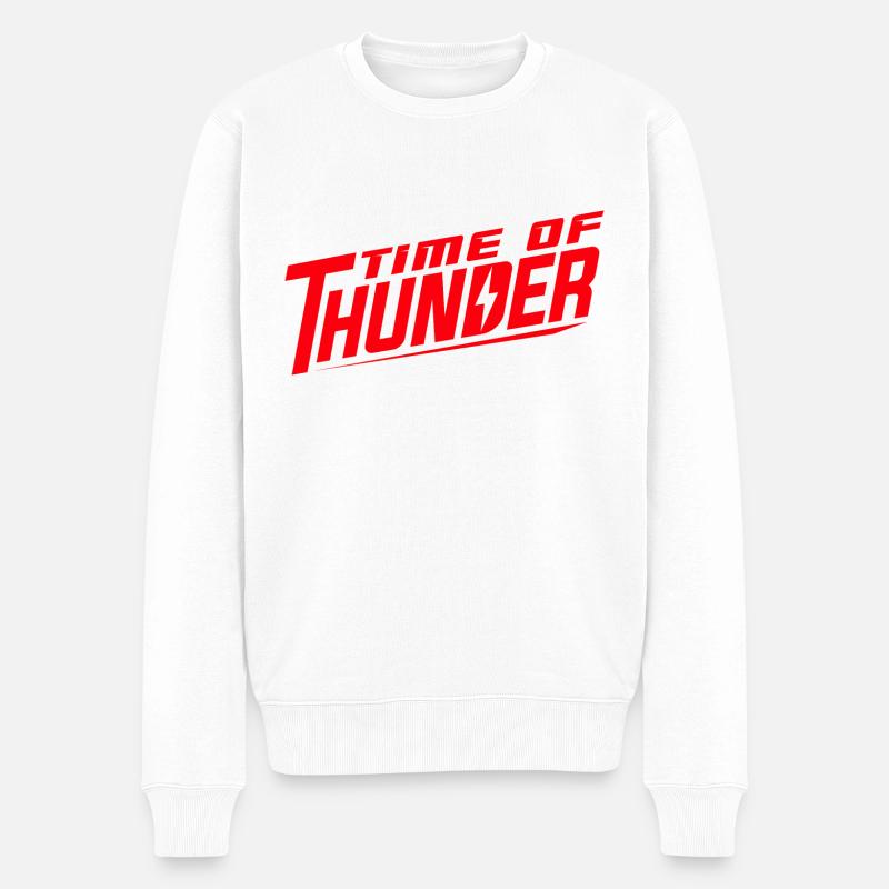 RED POWER - Männer Premium Bio Pullover - Weiß