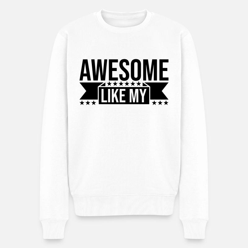 Insérer du texte génial comme - Pull Premium bio Homme - blanc