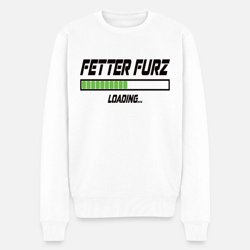 Fetter Furz Loading... - Männer Premium Bio Pullover - Weiß