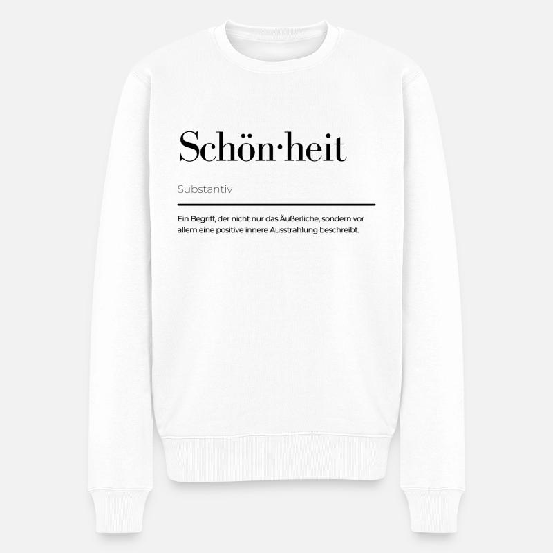 Schönheit - Männer Premium Bio Pullover - Weiß