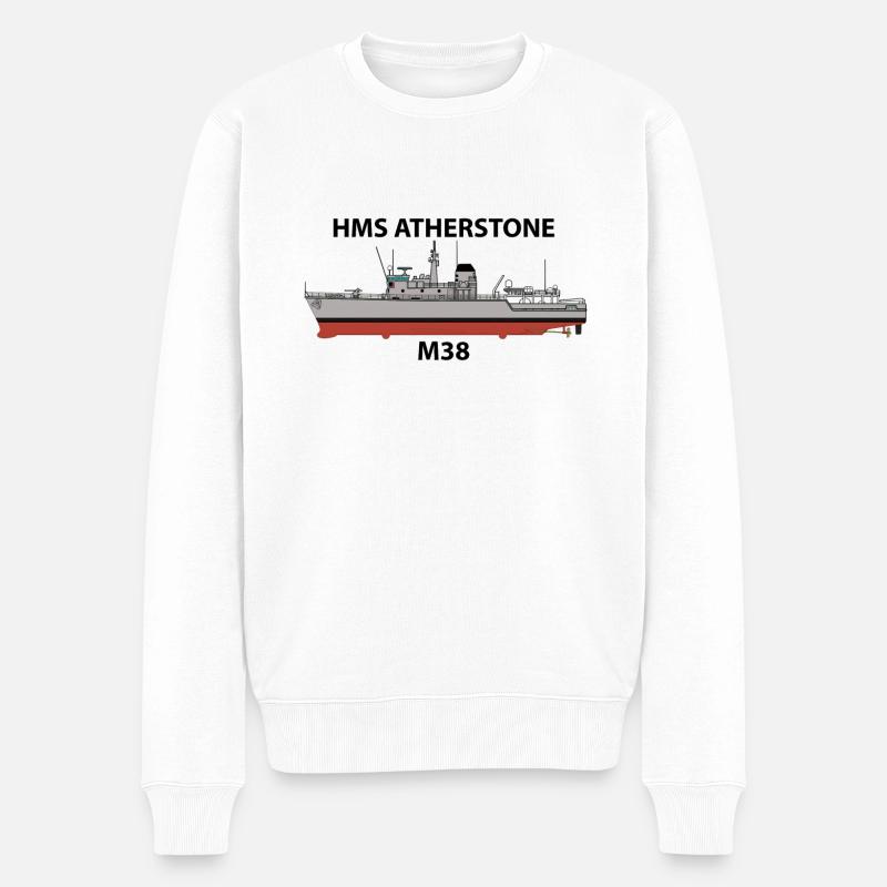 HMS ATHERSTONE - M38 - CLASSE HUNT - Pull Premium bio Homme - blanc