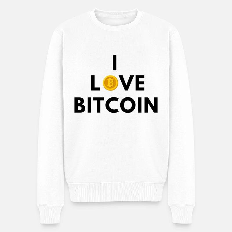 Bitcoin blockchain - Pull Premium bio Homme - blanc