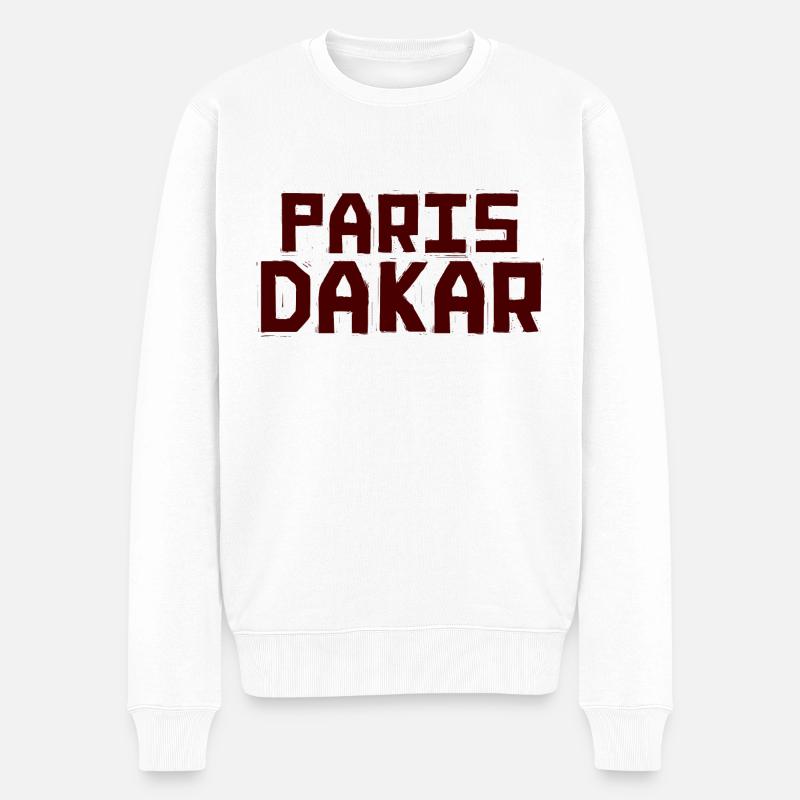 Paris Dakar - Männer Premium Bio Pullover - Weiß