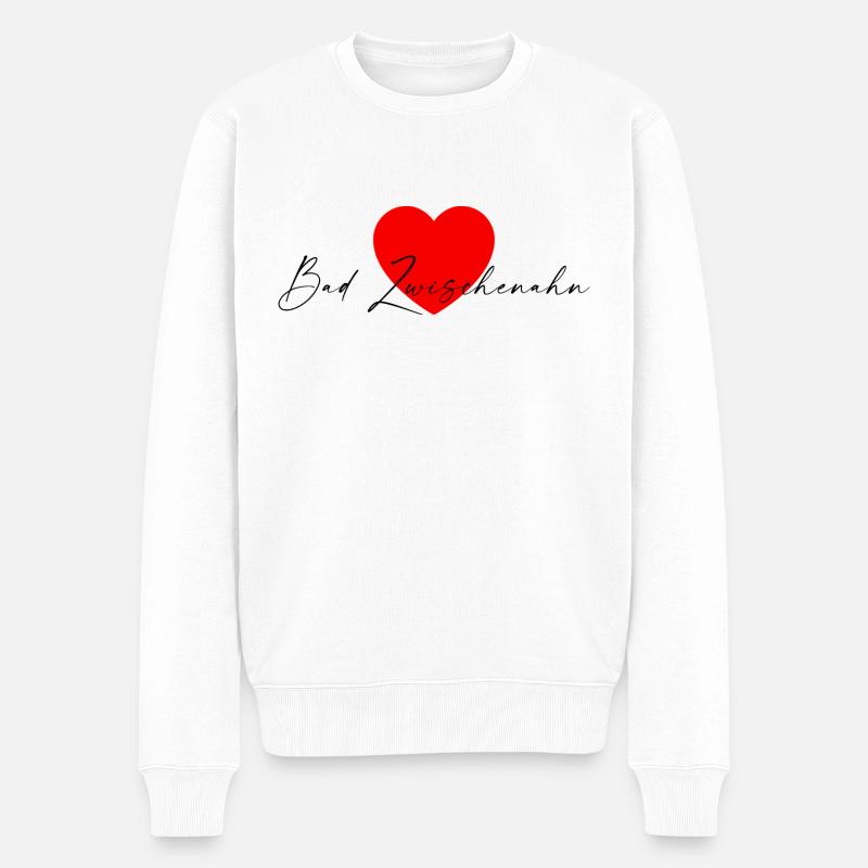 I love Bad Zwischenahn - Männer Premium Bio Pullover - Weiß