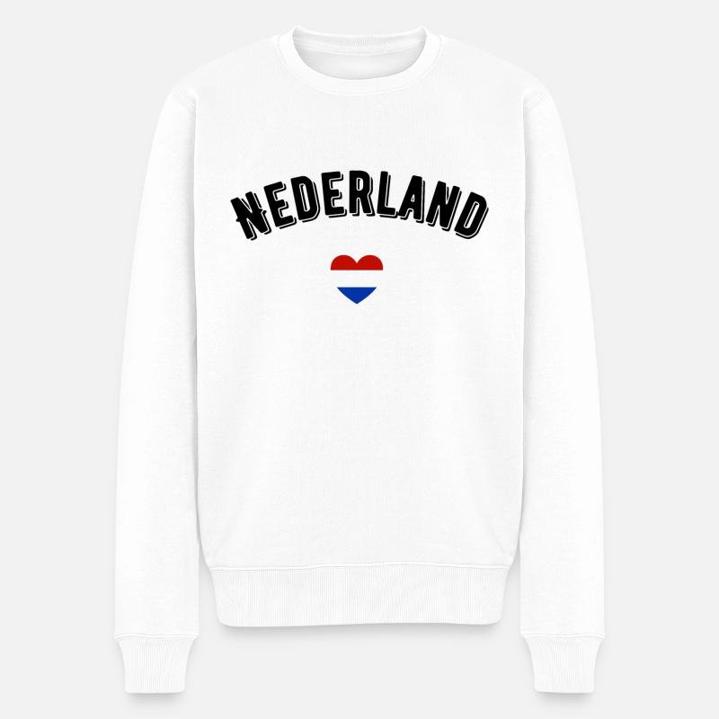 Nederland - Männer Premium Bio Pullover - Weiß