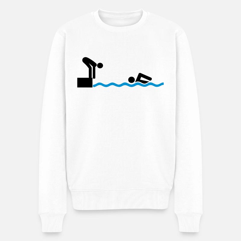 Relais natation - Pull Premium bio Homme - blanc