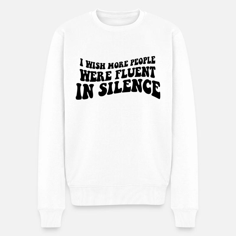DRÔLE DE DICTON SARCASTIQUE - Pull Premium bio Homme - blanc