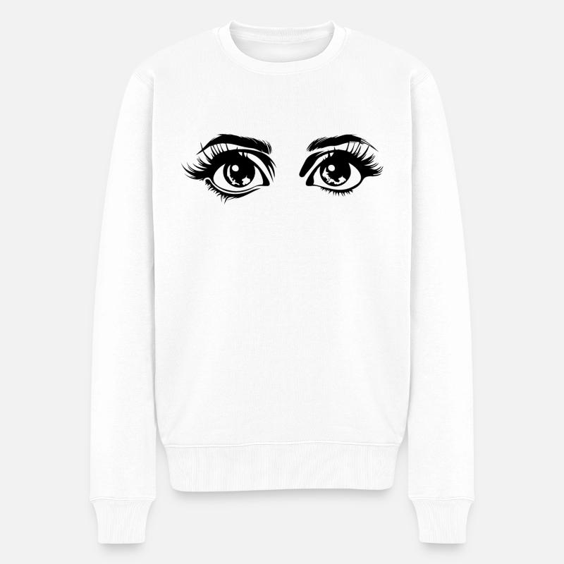 Auge Augen Augenarzt - Männer Premium Bio Pullover - Weiß