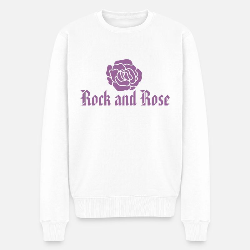Rock and Roll - violet - Pull Premium bio Homme - blanc