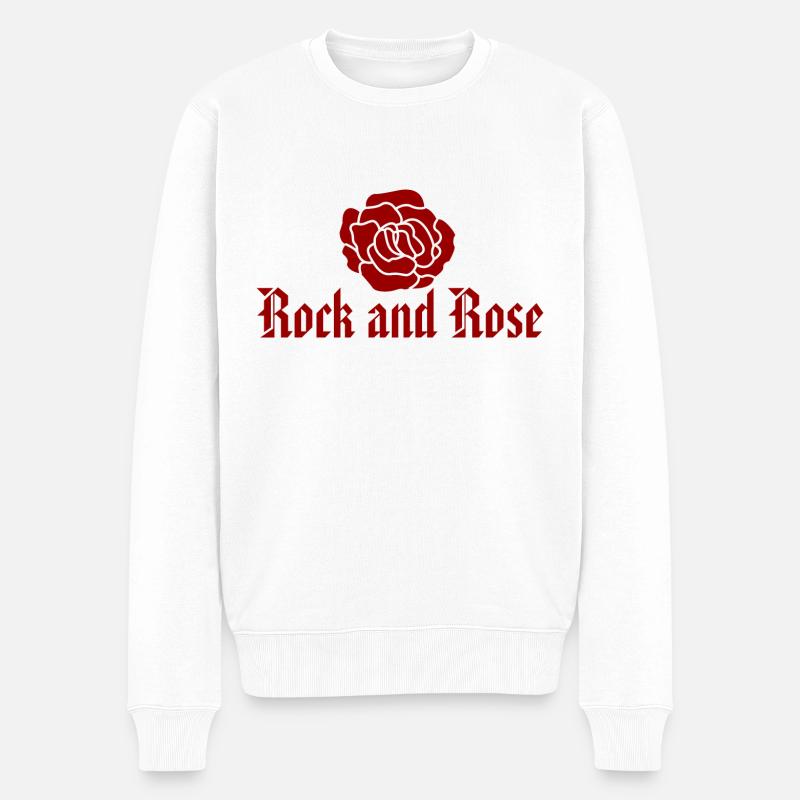 Rock and Rose - Männer Premium Bio Pullover - Weiß