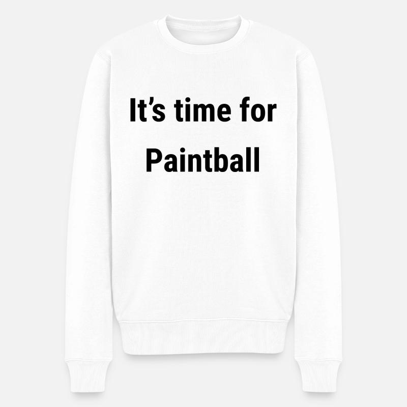 Paintball Airsoft - Pull Premium bio Homme - blanc