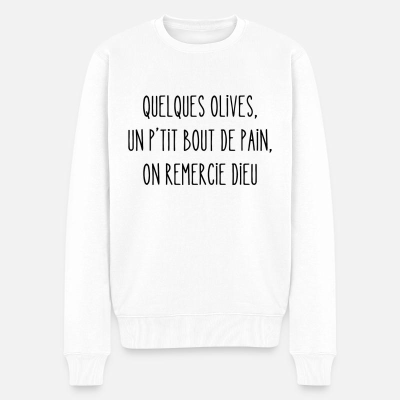 quelques olives - Pull Premium bio Homme - blanc
