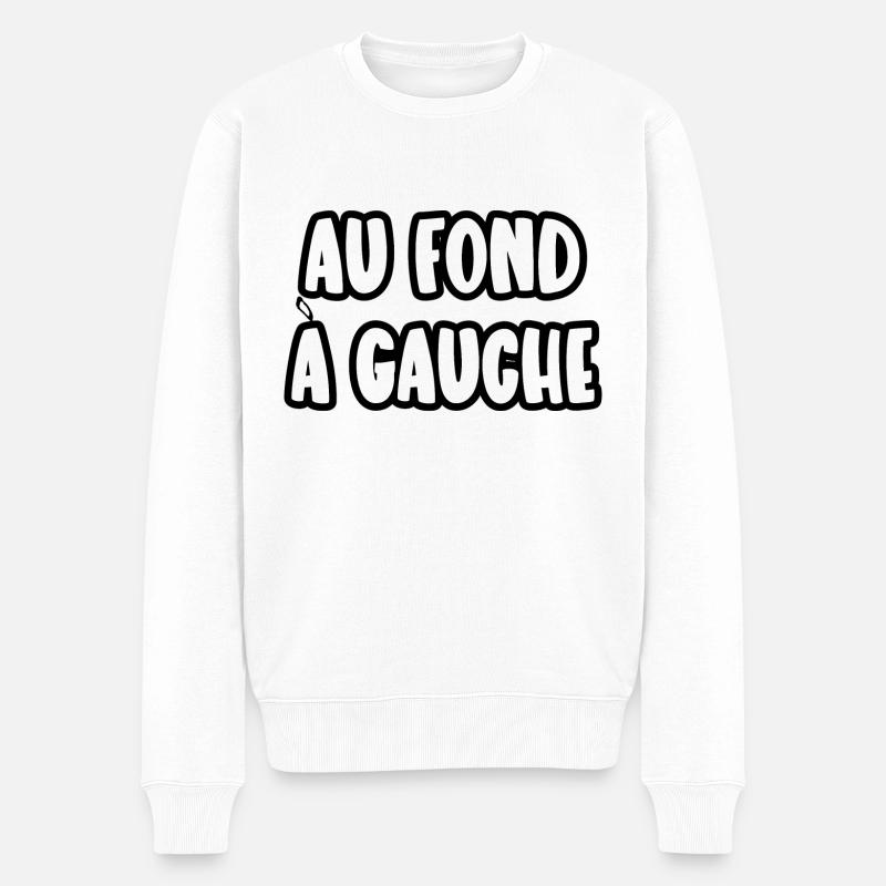 au fond à gauche - Pull Premium bio Homme - blanc
