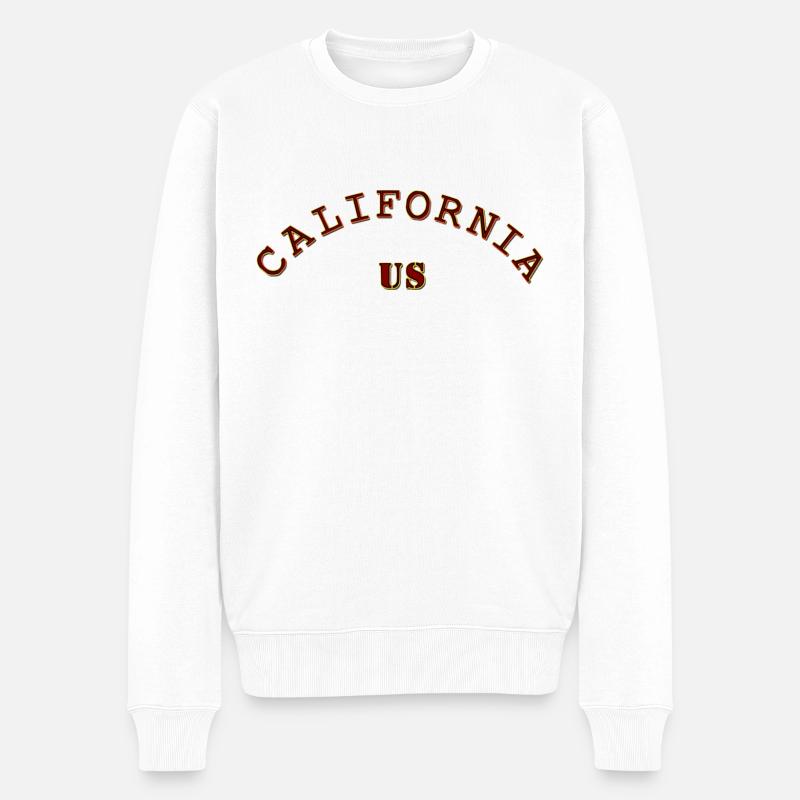 California - Pull Premium bio Homme - blanc
