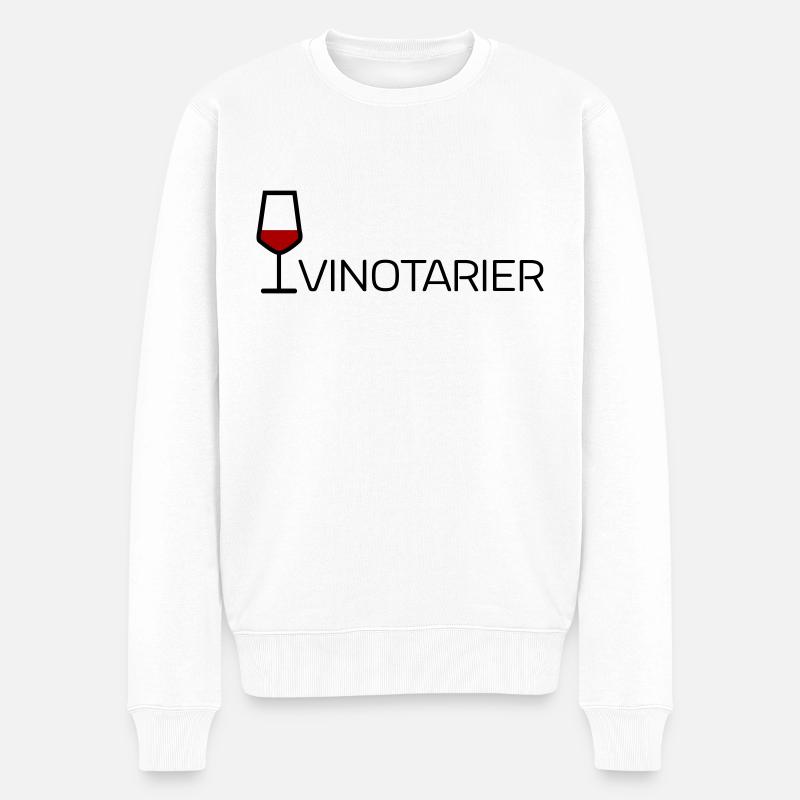 Vinotariier - Männer Premium Bio Pullover - Weiß