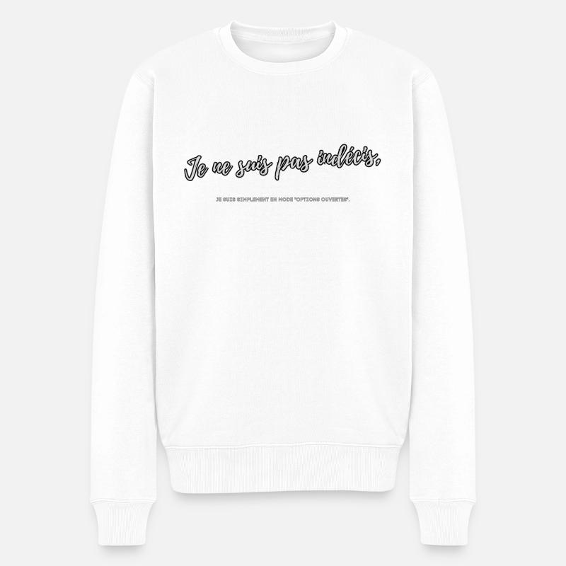 Unentschlossen - Männer Premium Bio Pullover - Weiß