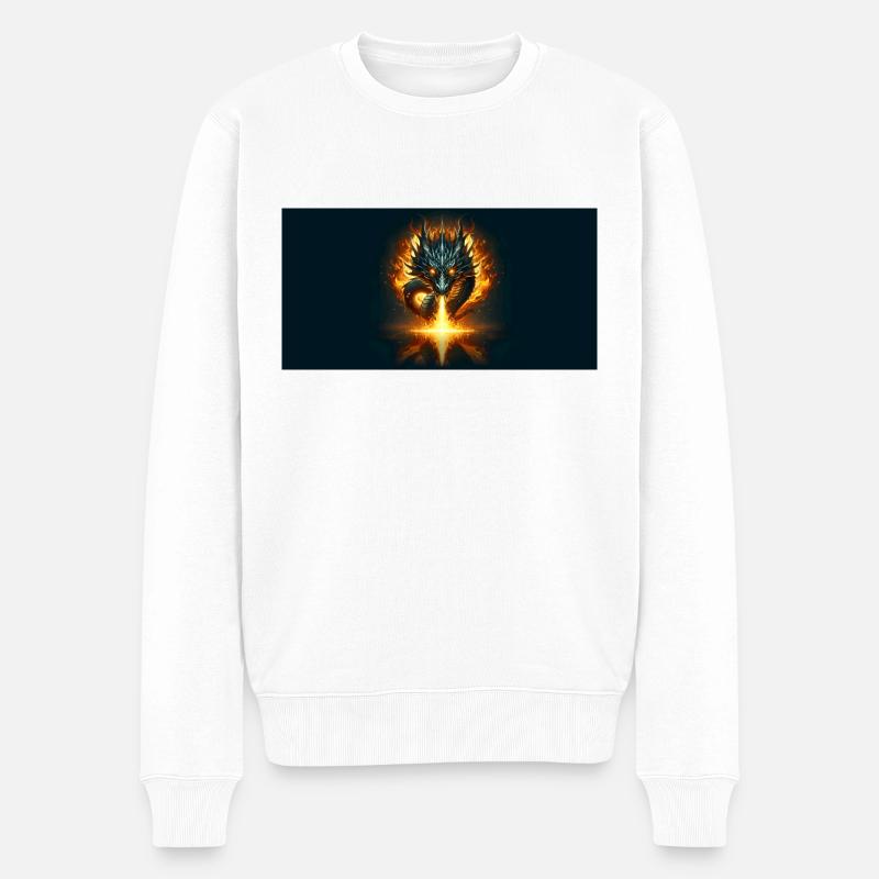 Flamme du dragon - Pull Premium bio Homme - blanc