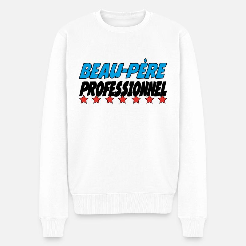 Beau-Père PROFESSIONNEL - Pull Premium bio Homme - blanc